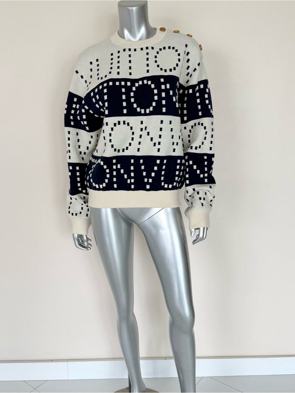 NWT!!! Louis Vuitton wool LV print sweater size M Retail 2490$
